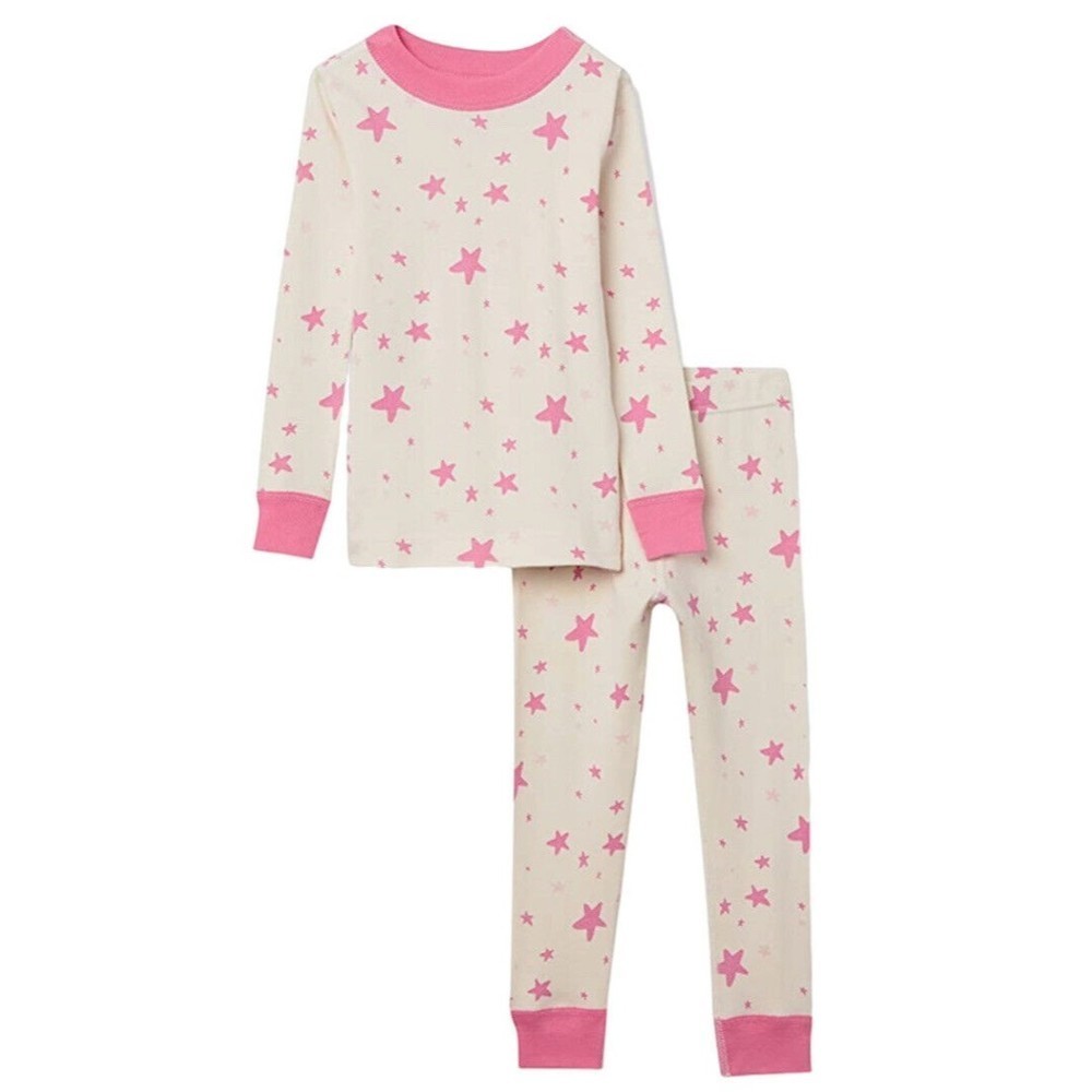 Kids Pajama Set 2 Piece Long Sleeve Pink 12-18 Months